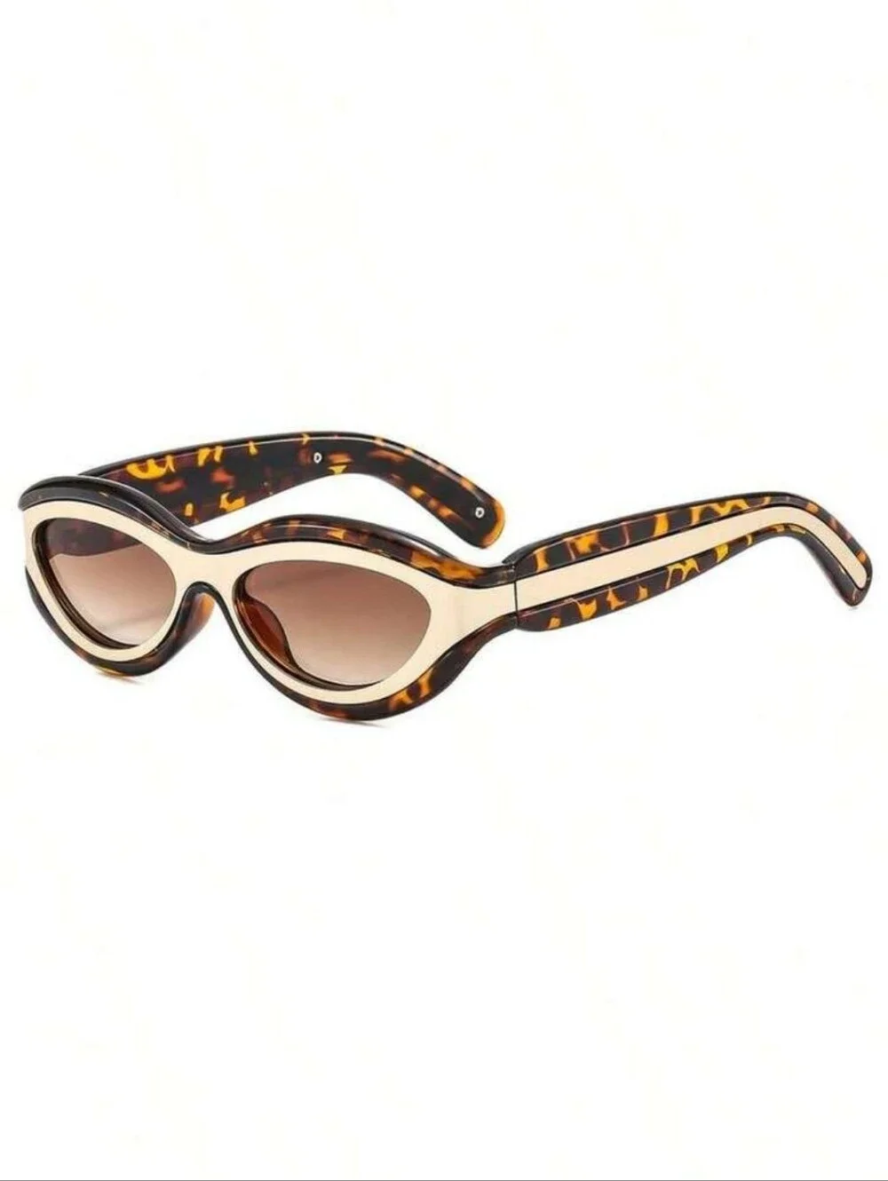 Ivory and Tortoiseshell Cat-Eye Sunglasses for Women